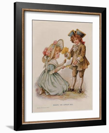 Making the Cowslip Ball, Book Illustration, Early 20Th Century (Colour Lithograph)-Anonymous Anonymous-Framed Giclee Print