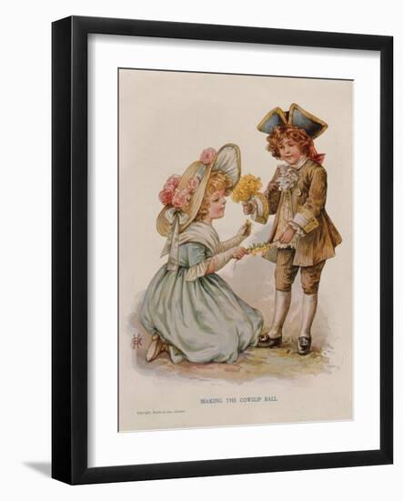 Making the Cowslip Ball, Book Illustration, Early 20Th Century (Colour Lithograph)-Anonymous Anonymous-Framed Giclee Print