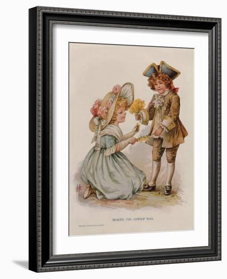 Making the Cowslip Ball, Book Illustration, Early 20Th Century (Colour Lithograph)-Anonymous Anonymous-Framed Giclee Print