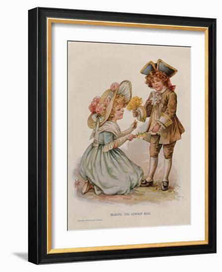 Making the Cowslip Ball, Book Illustration, Early 20Th Century (Colour Lithograph)-Anonymous Anonymous-Framed Giclee Print