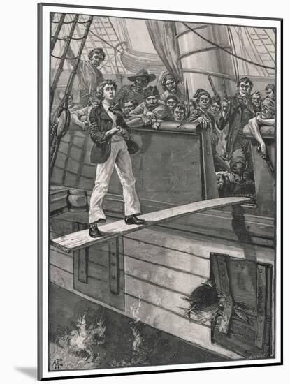 Making Their Captives Walk the Plank is a Favourite Pastime of Pirates-Alfred Pearse-Mounted Art Print