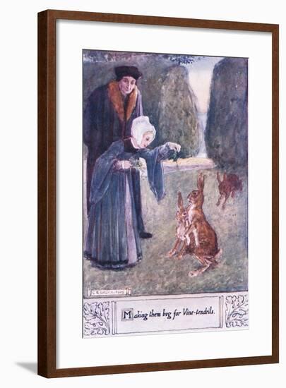 Making Them Beg for Vine Tendrils-Charles Edmund Brock-Framed Giclee Print