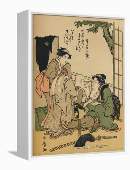 'Making Up For The Stage', c1780-Kitagawa Utamaro-Framed Premier Image Canvas