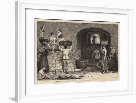 Making Wine in the Island of Capri, Bay of Naples-null-Framed Giclee Print