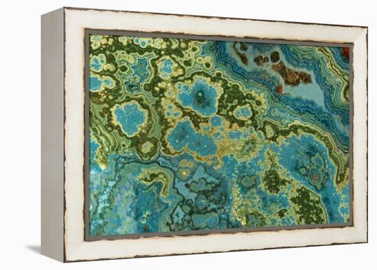 Malachite and Chrysocolla Copper Minerals From-null-Framed Premier Image Canvas