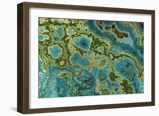 Malachite and Chrysocolla Copper Minerals From-null-Framed Photographic Print