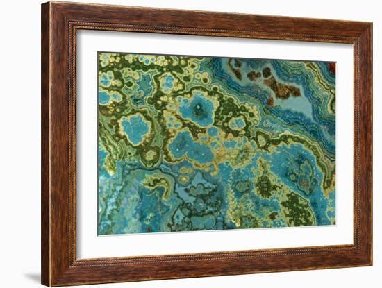 Malachite and Chrysocolla Copper Minerals From-null-Framed Photographic Print