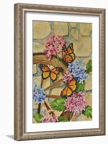 Malachite Butterflies-Charlsie Kelly-Framed Giclee Print