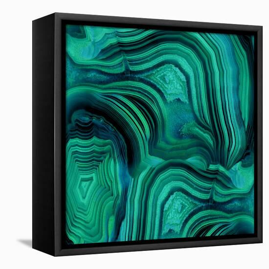 Malachite in Green and Blue-Danielle Carson-Framed Stretched Canvas