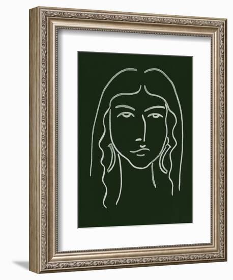 Malachite Portrait VI-Melissa Wang-Framed Art Print