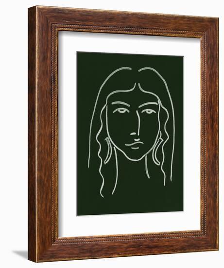 Malachite Portrait VI-Melissa Wang-Framed Art Print