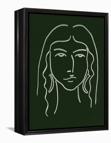 Malachite Portrait VI-Melissa Wang-Framed Stretched Canvas