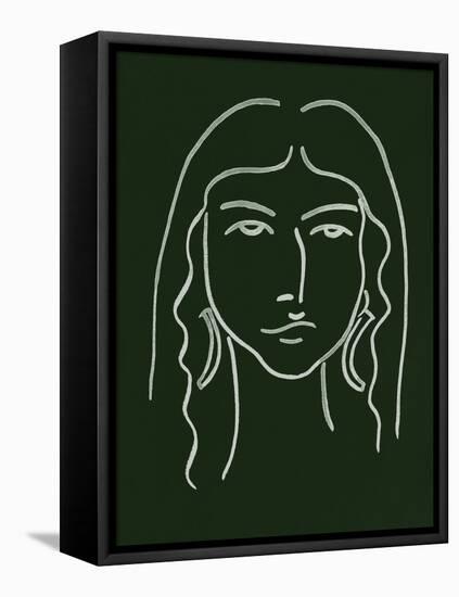 Malachite Portrait VI-Melissa Wang-Framed Stretched Canvas