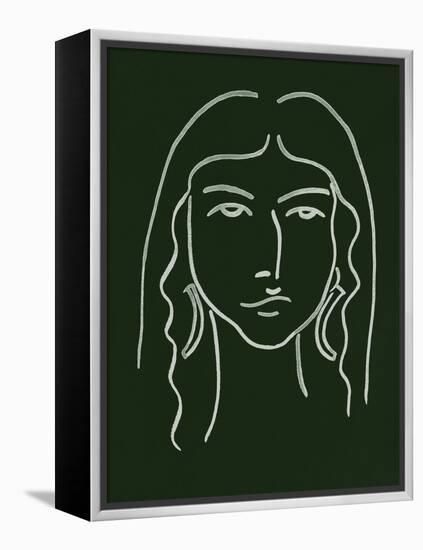 Malachite Portrait VI-Melissa Wang-Framed Stretched Canvas