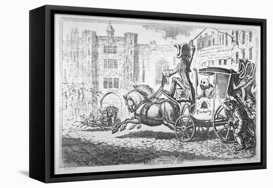 Malagrida Driving Post, 1792-James Gillray-Framed Premier Image Canvas