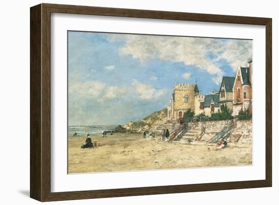 Malakoff Tower and the Shore at Trouville-Eugène Boudin-Framed Giclee Print