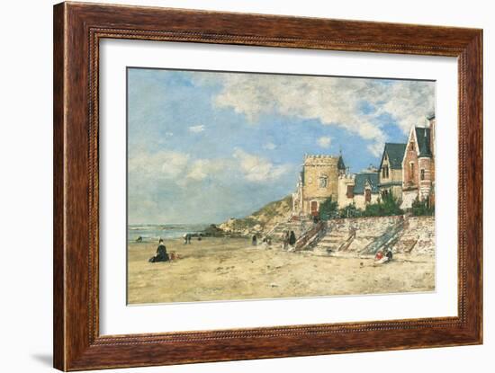 Malakoff Tower and the Shore at Trouville-Eugène Boudin-Framed Giclee Print