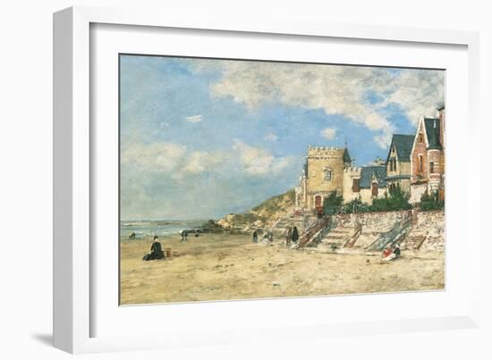 Malakoff Tower and the Shore at Trouville-Eugène Boudin-Framed Giclee Print