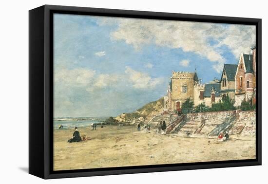 Malakoff Tower and the Shore at Trouville-Eugène Boudin-Framed Premier Image Canvas