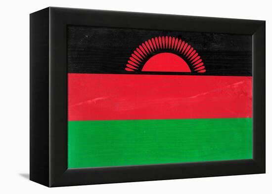 Malawi Flag Design with Wood Patterning - Flags of the World Series-Philippe Hugonnard-Framed Stretched Canvas