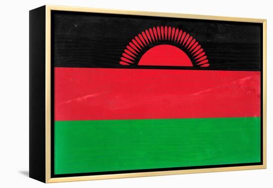 Malawi Flag Design with Wood Patterning - Flags of the World Series-Philippe Hugonnard-Framed Stretched Canvas