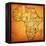 Malawi on Actual Map of Africa-michal812-Framed Stretched Canvas