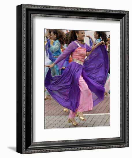 Malay Dancer Wearing Traditional Dress at Celebrations of Kuala Lumpur City Day Commemoration-Richard Nebesky-Framed Photographic Print