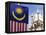 Malaysian Flag and Old Kl Railway Station, Kuala Lumpur, Malaysia, Southeast Asia, Asia-Christian Kober-Framed Premier Image Canvas