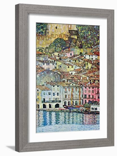 Malcena At The Gardasee-Gustav Klimt-Framed Art Print