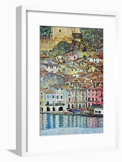 Malcena At The Gardasee-Gustav Klimt-Framed Art Print