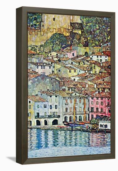 Malcena At The Gardasee-Gustav Klimt-Framed Stretched Canvas