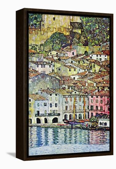 Malcena At The Gardasee-Gustav Klimt-Framed Stretched Canvas