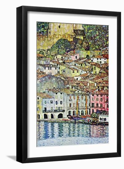 Malcena At The Gardasee-Gustav Klimt-Framed Premium Giclee Print