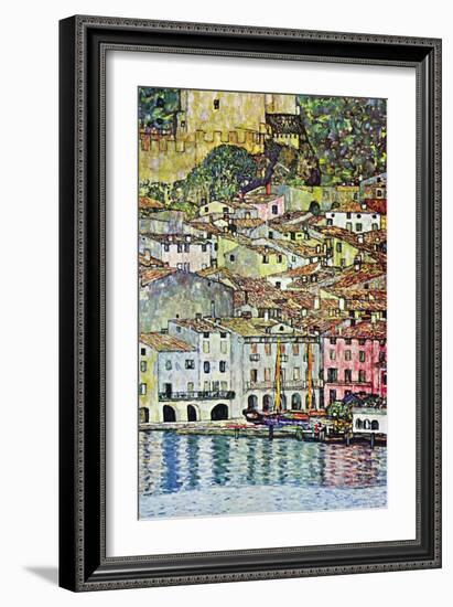 Malcena At The Gardasee-Gustav Klimt-Framed Premium Giclee Print