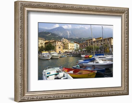 Malcesine, Harbor, Lake Garda, Lombardy, Italy-Peter Adams-Framed Photographic Print