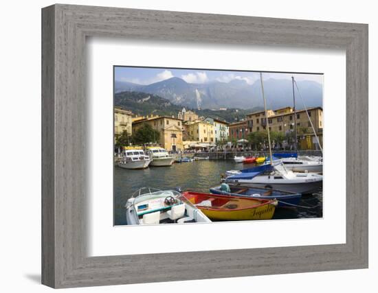 Malcesine, Harbor, Lake Garda, Lombardy, Italy-Peter Adams-Framed Photographic Print