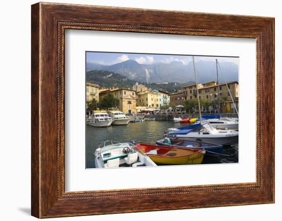 Malcesine, Harbor, Lake Garda, Lombardy, Italy-Peter Adams-Framed Photographic Print