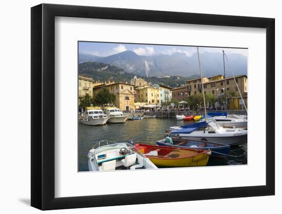 Malcesine, Harbor, Lake Garda, Lombardy, Italy-Peter Adams-Framed Photographic Print