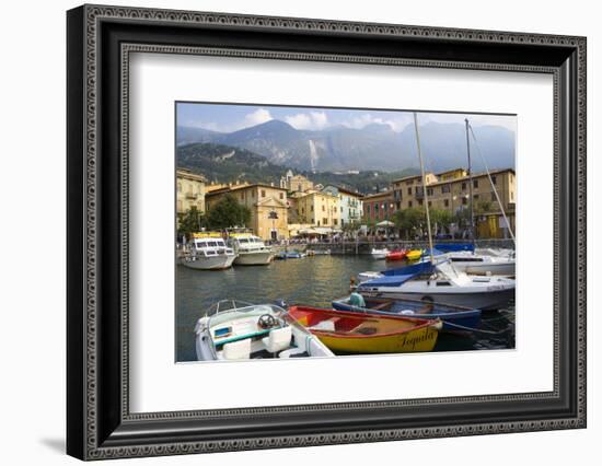 Malcesine, Harbor, Lake Garda, Lombardy, Italy-Peter Adams-Framed Photographic Print