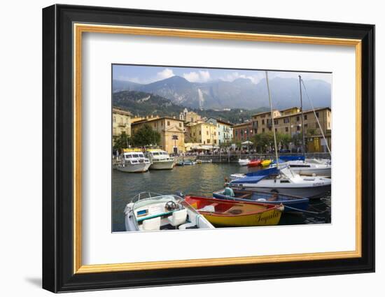 Malcesine, Harbor, Lake Garda, Lombardy, Italy-Peter Adams-Framed Photographic Print