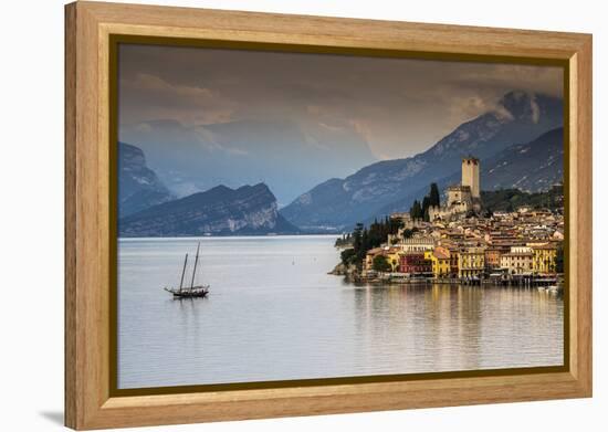 Malcesine, Lake Garda, Veneto, Italy-Stefano Politi Markovina-Framed Premier Image Canvas