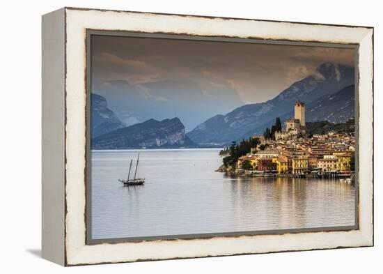 Malcesine, Lake Garda, Veneto, Italy-Stefano Politi Markovina-Framed Premier Image Canvas