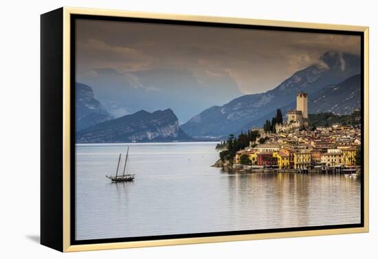 Malcesine, Lake Garda, Veneto, Italy-Stefano Politi Markovina-Framed Premier Image Canvas