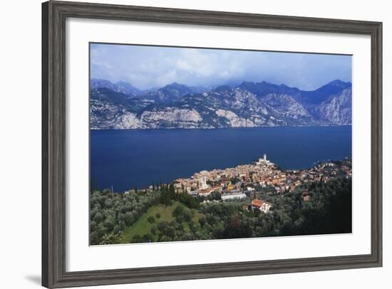 Malcesine on the Coast of Lake Garda, Veneto, Italy-Gavin Hellier-Framed Photographic Print