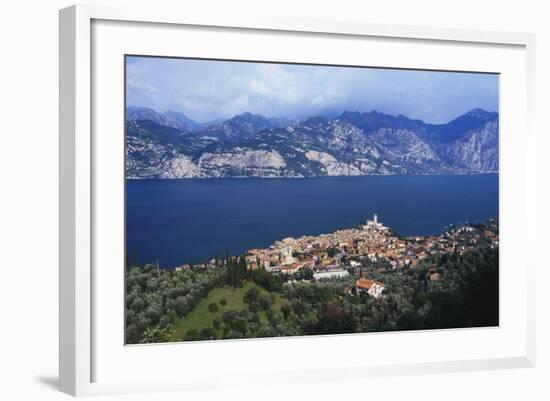 Malcesine on the Coast of Lake Garda, Veneto, Italy-Gavin Hellier-Framed Photographic Print