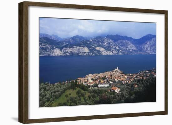 Malcesine on the Coast of Lake Garda, Veneto, Italy-Gavin Hellier-Framed Photographic Print