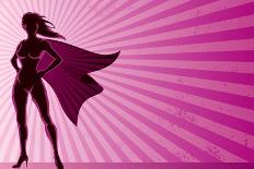 Super Heroine Background-Malchev-Art Print