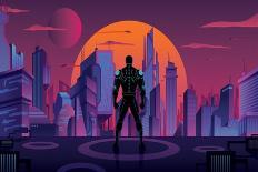 Superhero Background-Malchev-Art Print