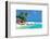 Maldives Island Beach & Boats-null-Framed Art Print