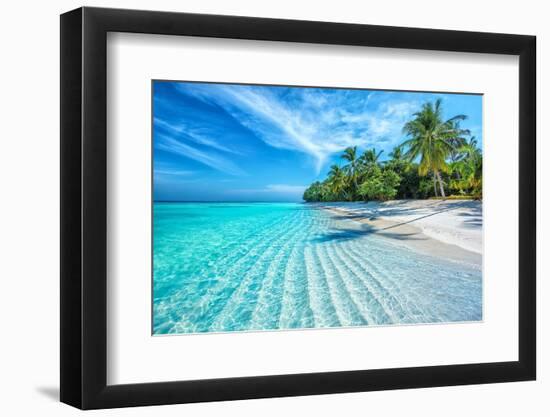 Maldives Islands Ocean Tropical Beach-Altug Galip-Framed Photographic Print